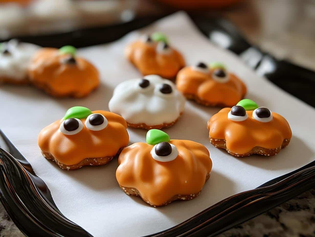 Mini Pretzel Pumpkins: 10 Min Delight - Mini Pretzel Pumpkins - additional detail