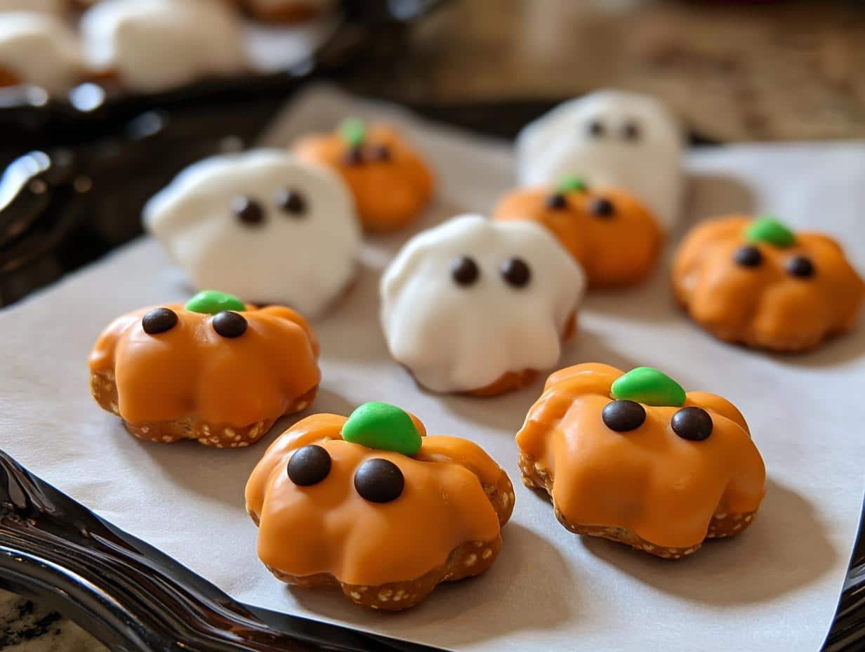 Mini Pretzel Pumpkins