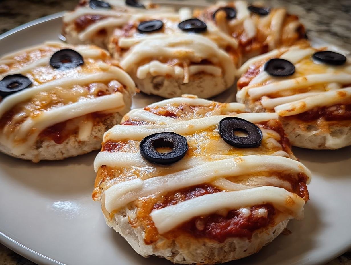 Mummy Mini Pizzas: Spooky & Easy Fun - Mummy Mini Pizzas - additional detail
