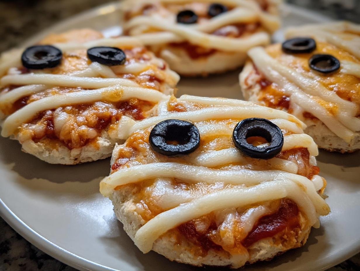 Mummy Mini Pizzas: Spooky & Easy Fun - Mummy Mini Pizzas - additional detail