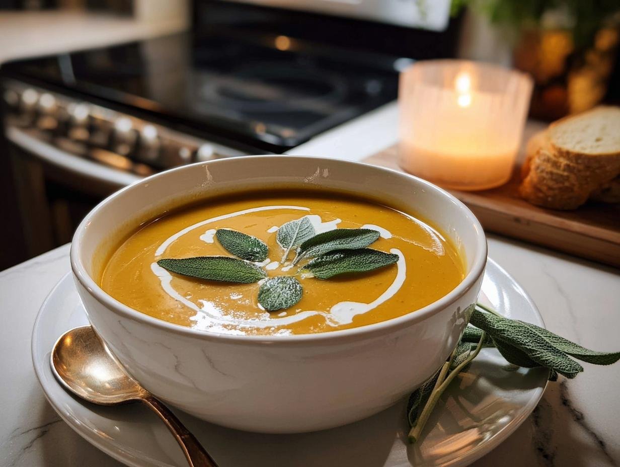 Pumpkin Sage Soup Dinner