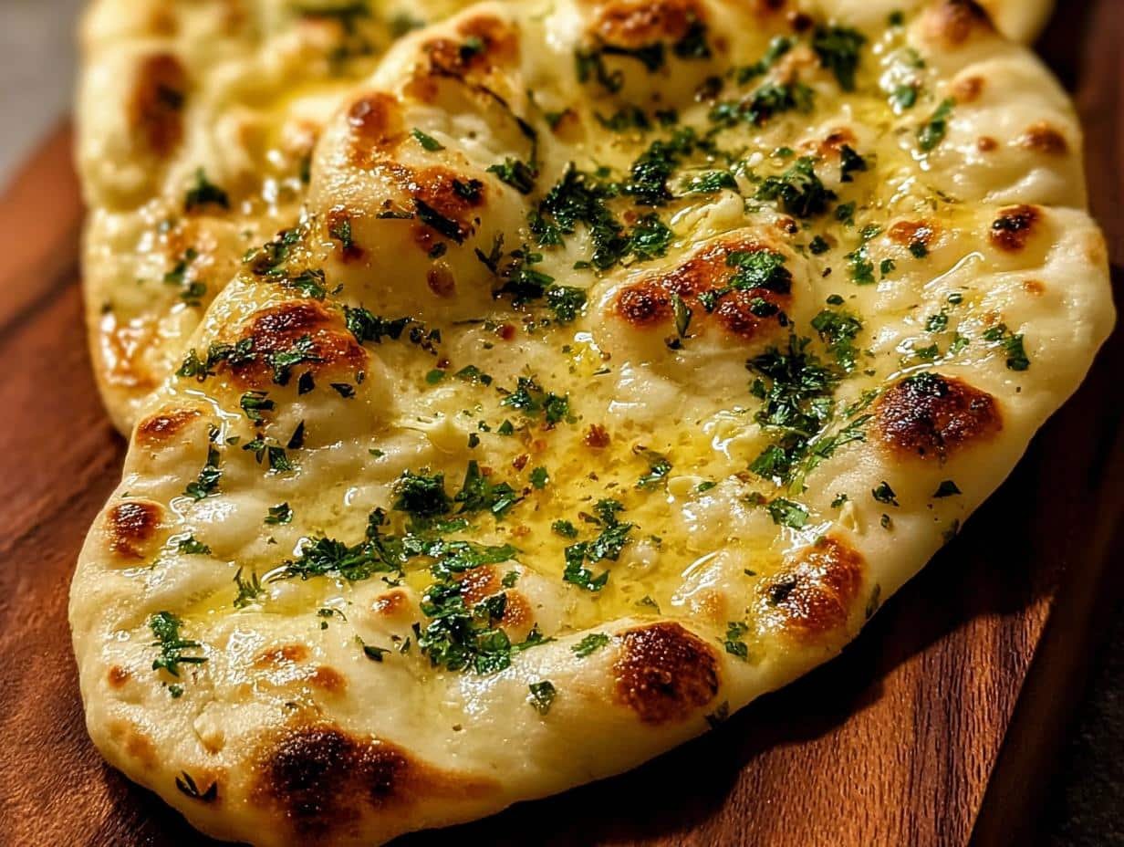 Artisan Garlic Naan: Amazing 20-Min Treat 3 Artisan Garlic Naan: Amazing 20-Min Treat - Artisan Garlic Naan - main visual representation