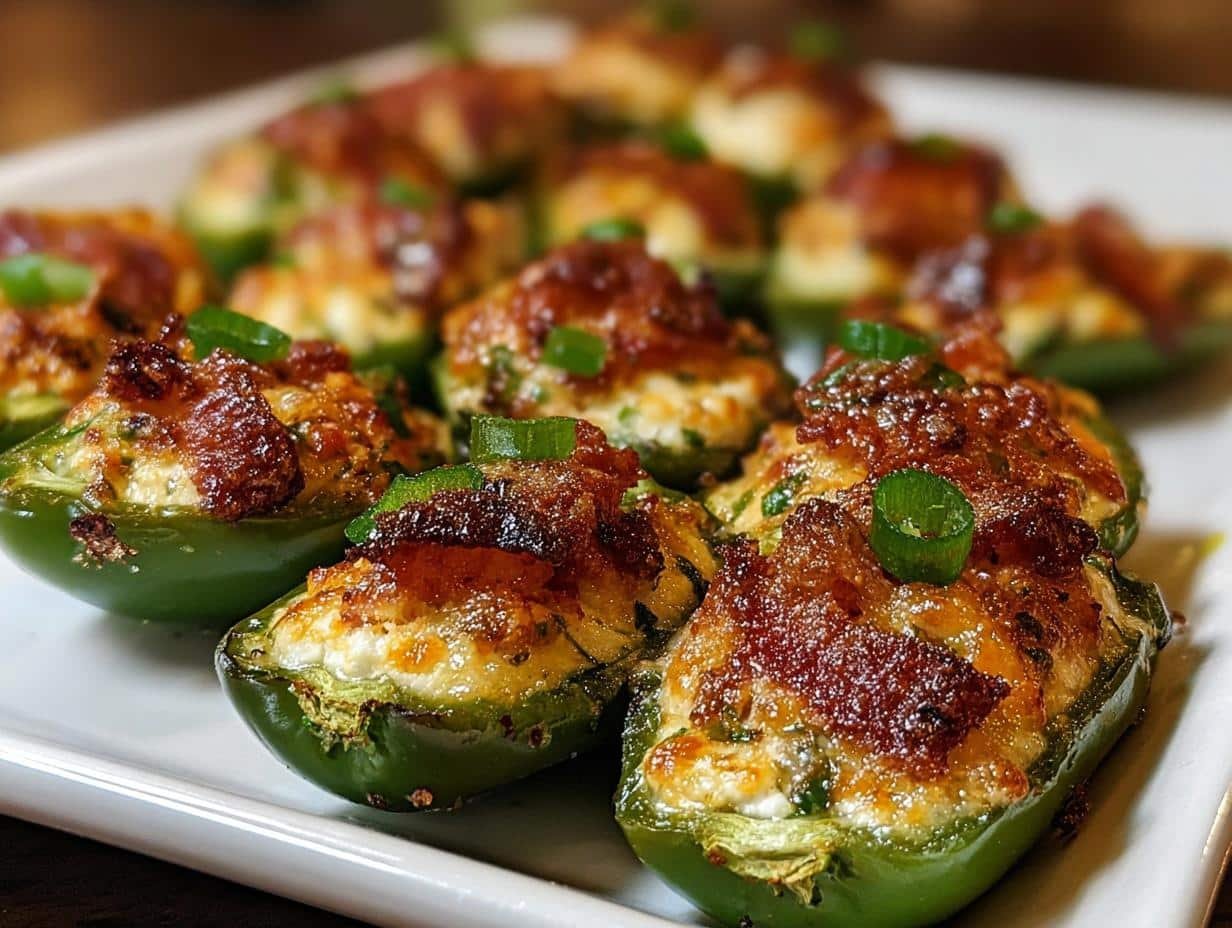 Baked Jalapeno Poppers Creamy - close-up of creamy filling
