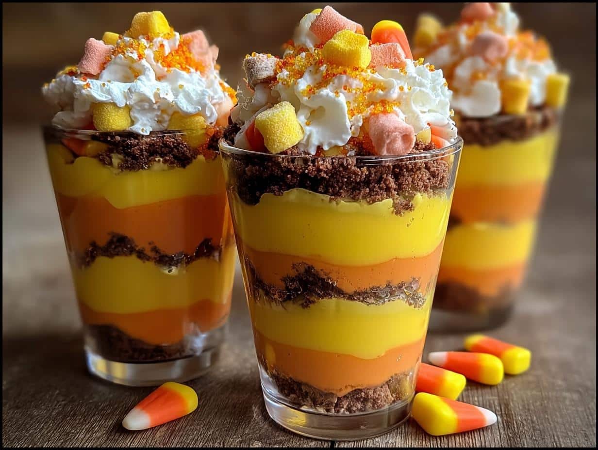 Candy Corn Parfaits: Easy Festive Treat - Candy Corn Parfaits - additional detail