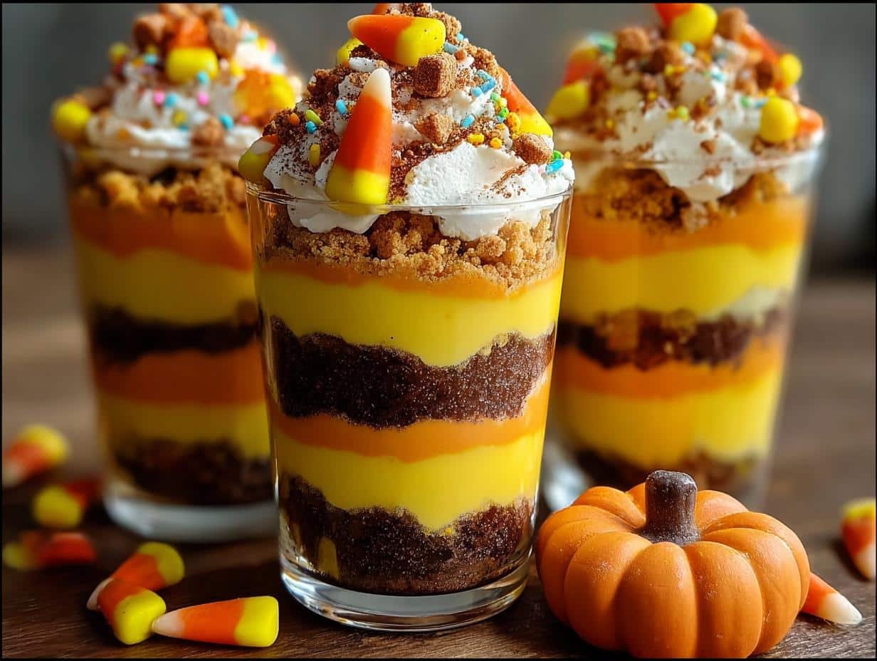 Candy Corn Parfaits: Easy Festive Treat - Candy Corn Parfaits - additional detail