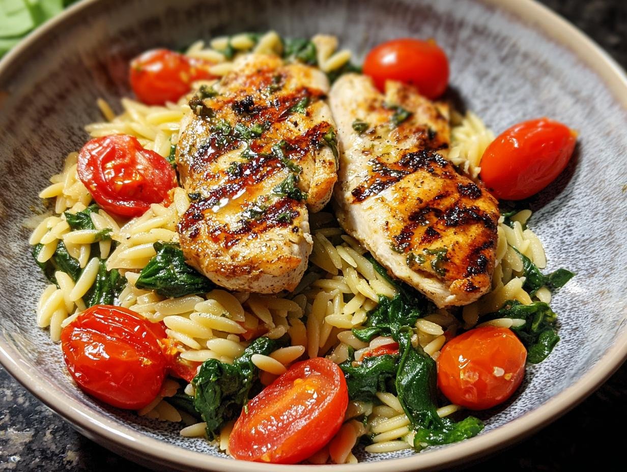 Delicious Chicken Spinach Tomato Orzo Meal - Chicken Spinach Tomato Orzo - additional detail