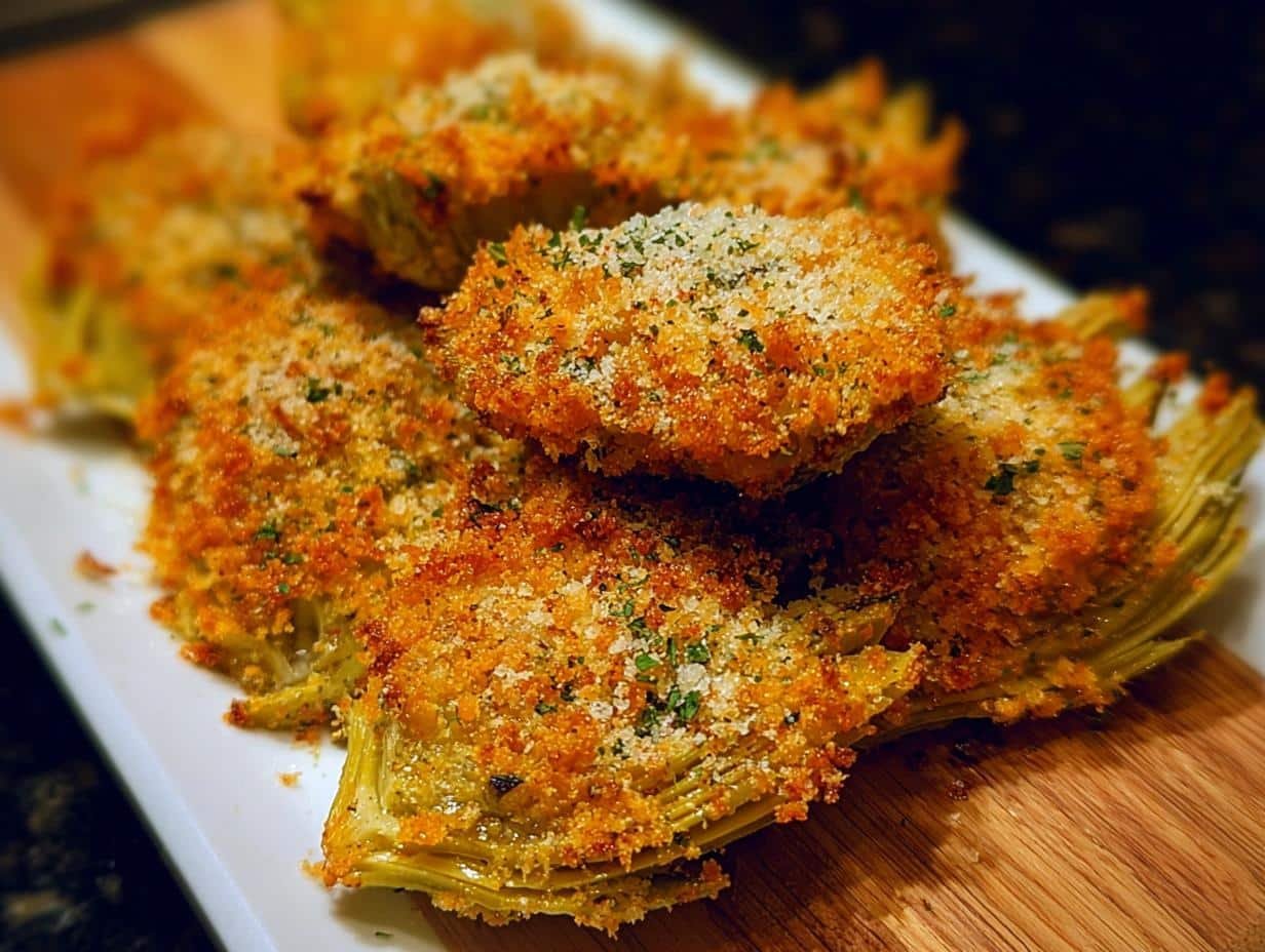 Crispy Parmesan Artichoke Hearts: 10-Minute Magic 2 Crispy Parmesan Artichoke Hearts: 10-Minute Magic - Crispy Parmesan Artichoke Hearts - additional detail