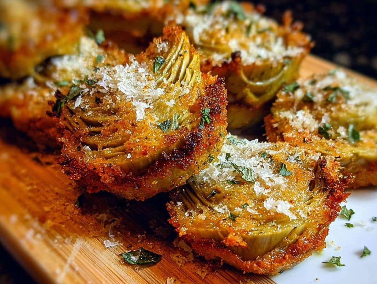 Crispy Parmesan Artichoke Hearts: 10-Minute Magic 1 Crispy Parmesan Artichoke Hearts