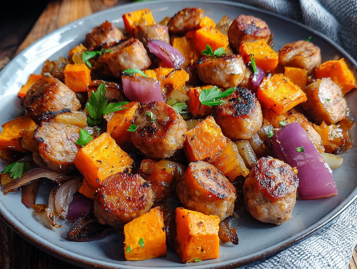 Amazing Honey Garlic Sausage Sweet Potatoes 1 Pan - Honey Garlic Sausage Sweet - additional detail