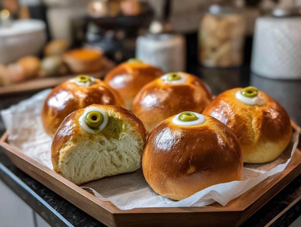 Monster Eyeball Buns Bread