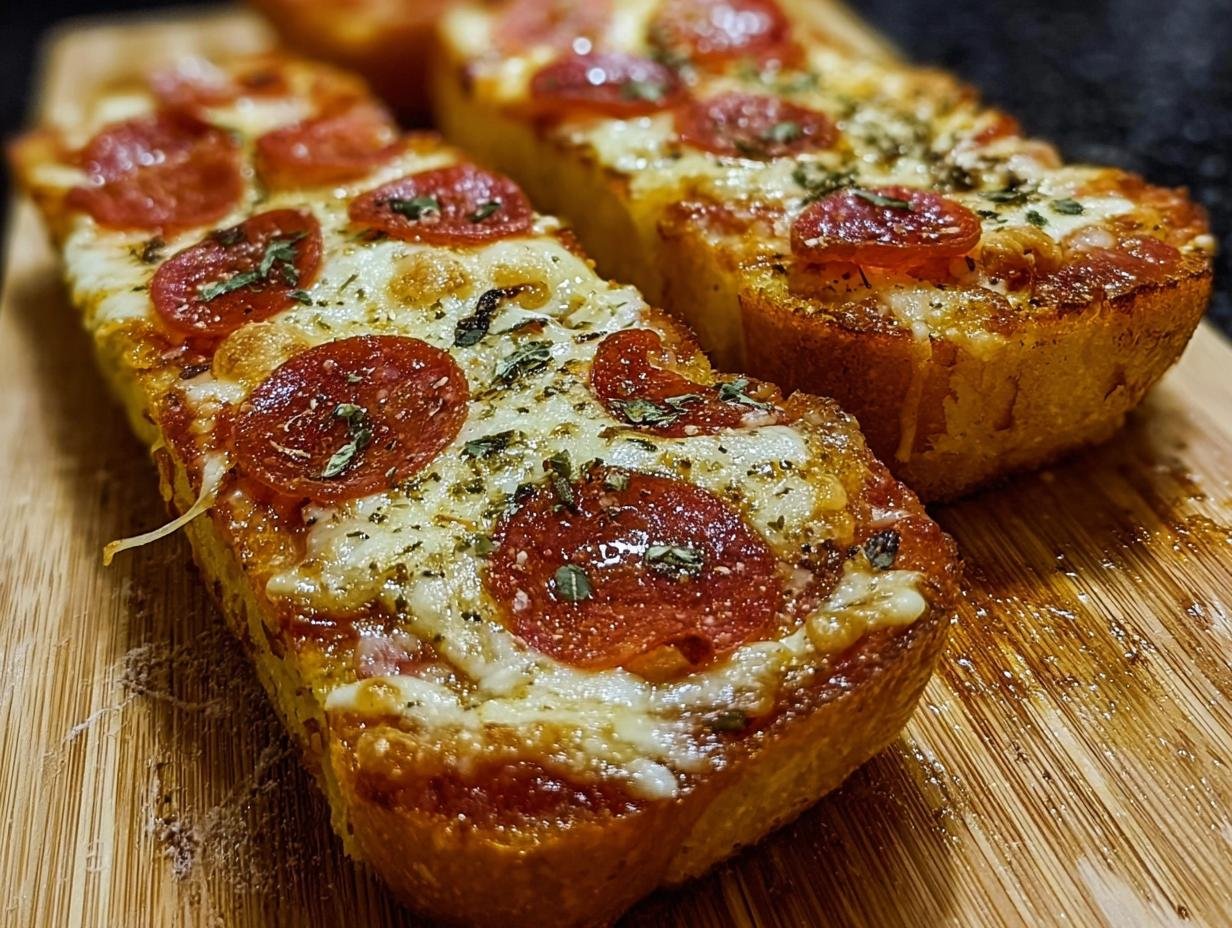 Pepperoni Garlic Bread: 1 AMAZING Twist - Pepperoni Garlic Bread - main visual representation
