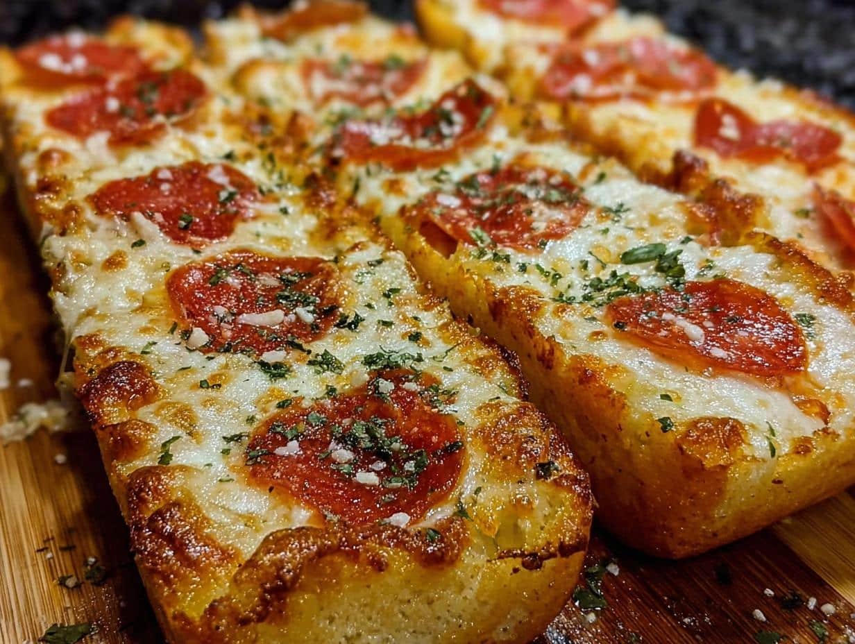 Pepperoni Garlic Bread: 1 AMAZING Twist - Pepperoni Garlic Bread - additional detail