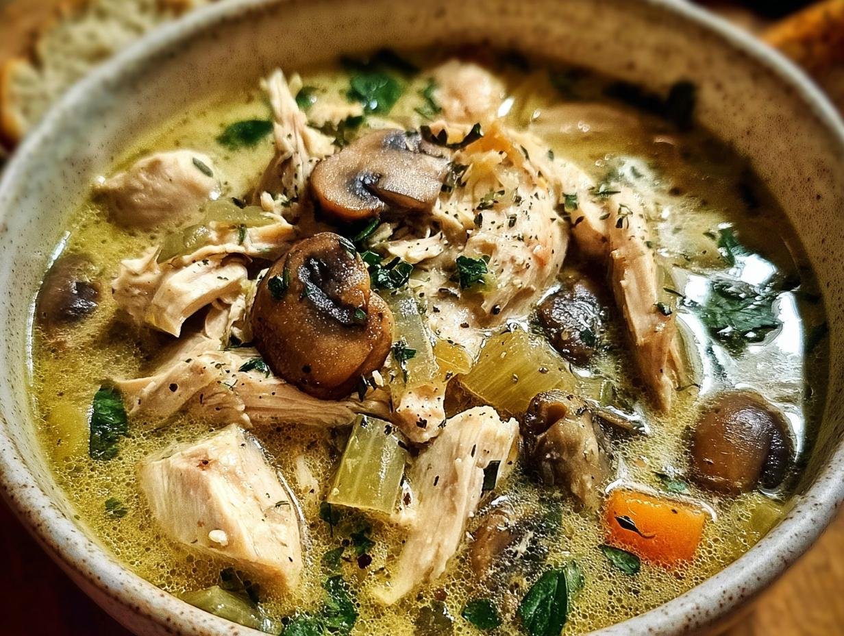 Amazing Rotisserie Chicken Mushroom Soup! 2 Amazing Rotisserie Chicken Mushroom Soup! - Rotisserie Chicken Mushroom Soup - additional detail