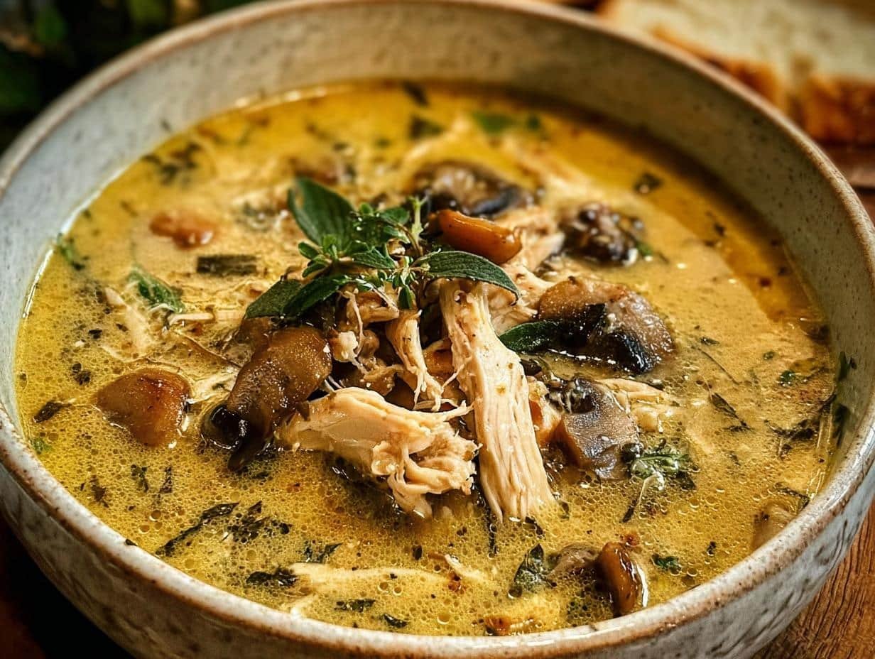 Amazing Rotisserie Chicken Mushroom Soup! 1 Rotisserie Chicken Mushroom Soup