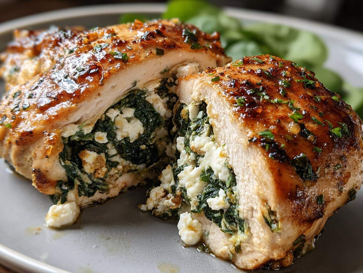 Spinach Feta Stuffed Chicken