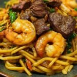 Steak Shrimp Stir Fried