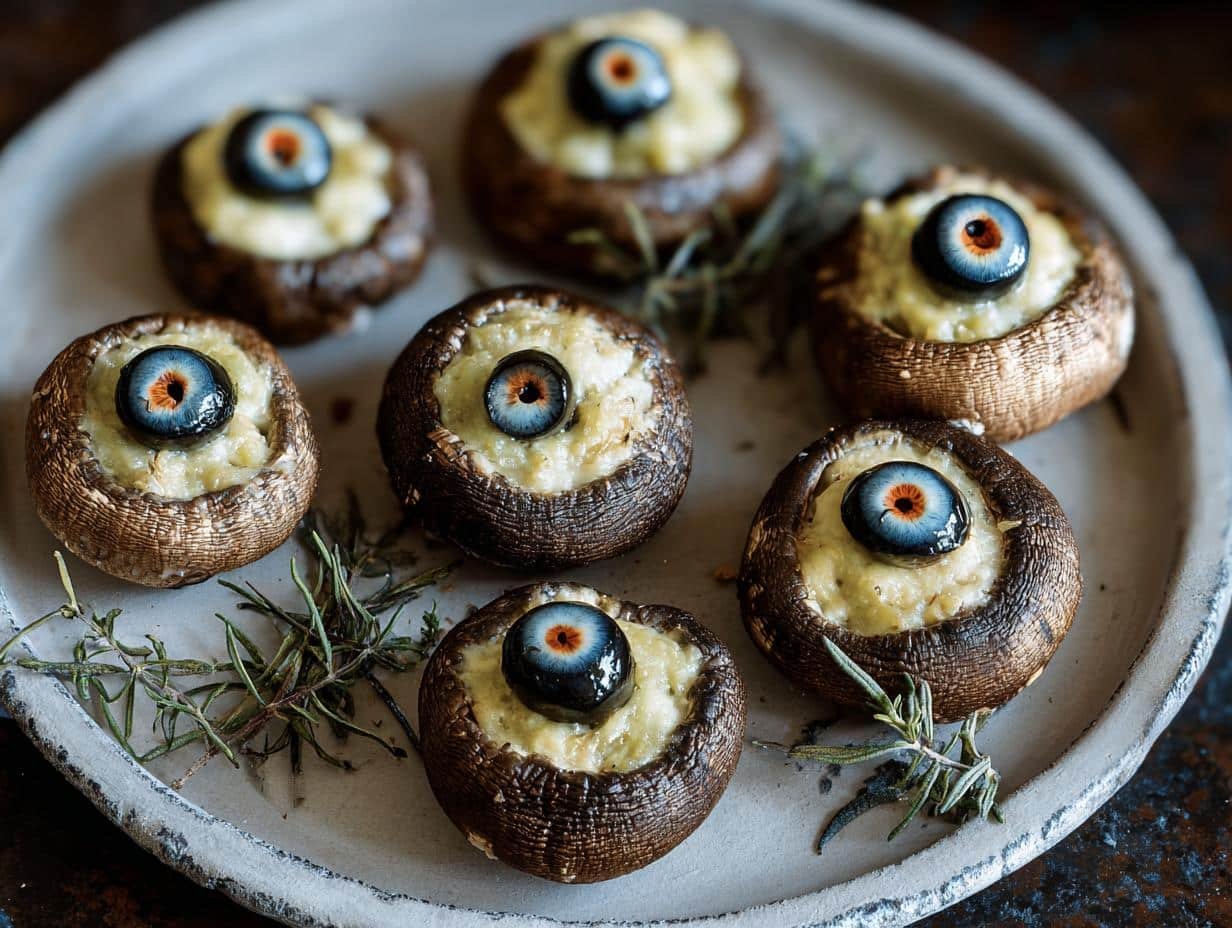 Stuffed Mushroom Eyeballs