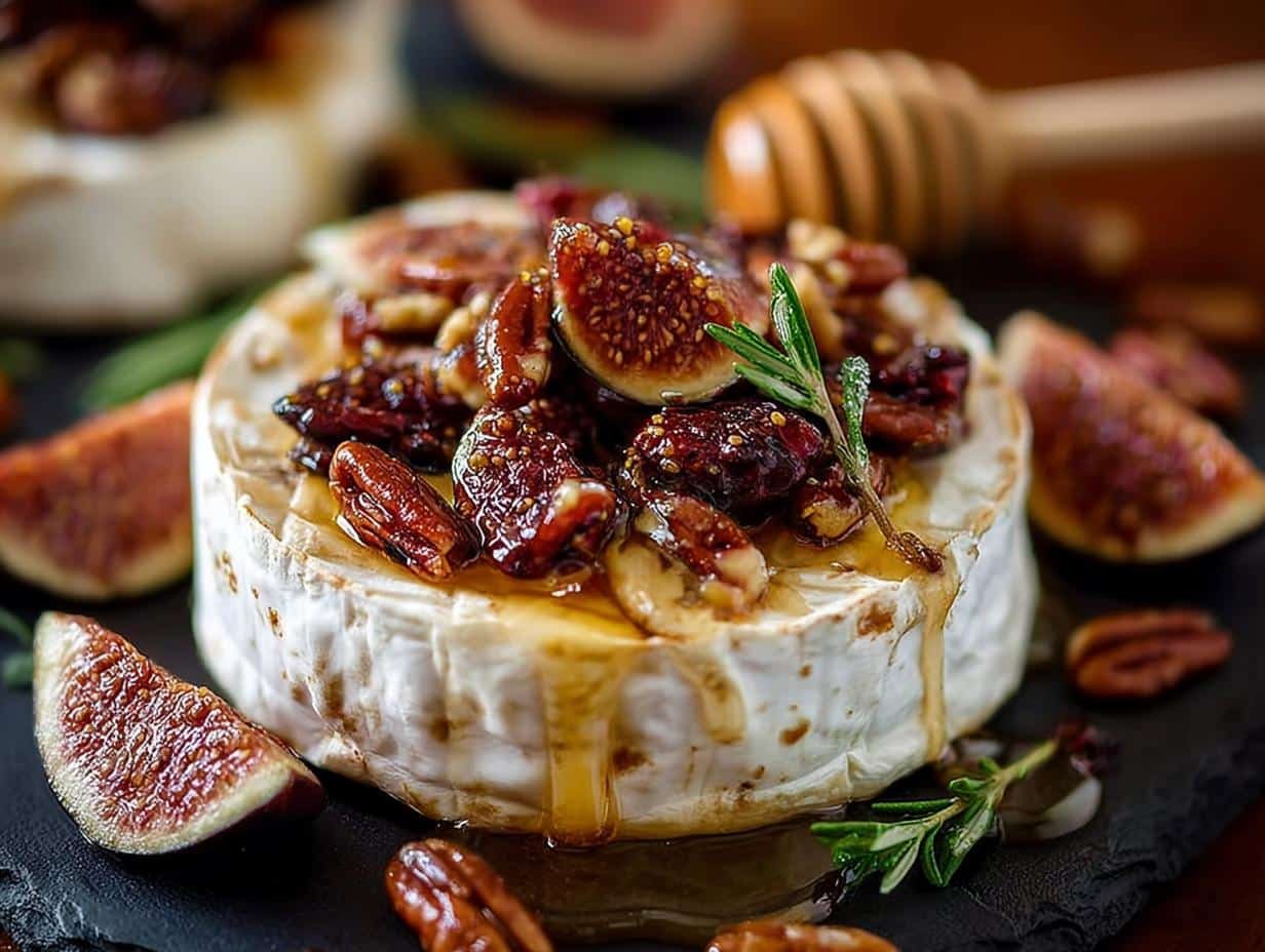 Warm Baked Brie Topped: Amazing 10-Min Appetizer - Warm Baked Brie Topped - additional detail