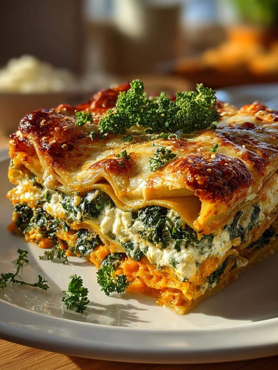 Butternut Squash Kale Lasagna
