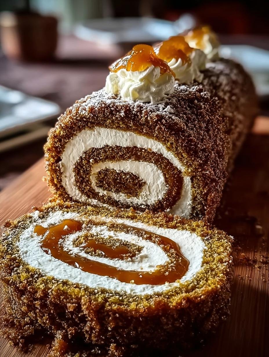 Caramel Pumpkin Cake Roll: Amazingly Easy Fall Treat - Caramel Pumpkin Cake Roll - additional detail