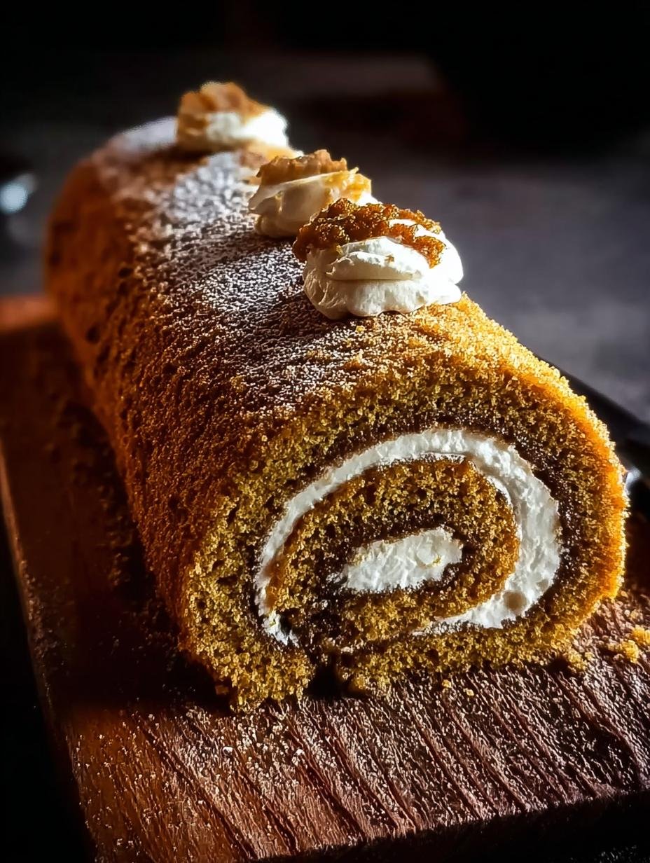 Caramel Pumpkin Cake Roll