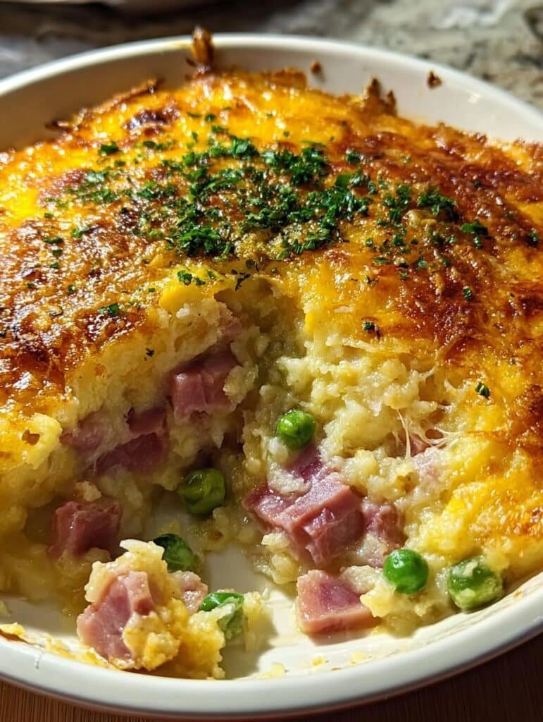 Cheesy Ham Pea Comfort