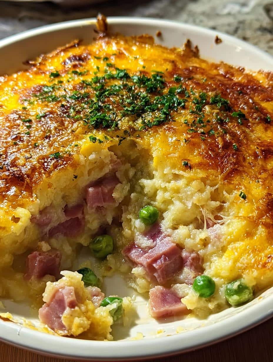 Cheesy Ham Pea Comfort