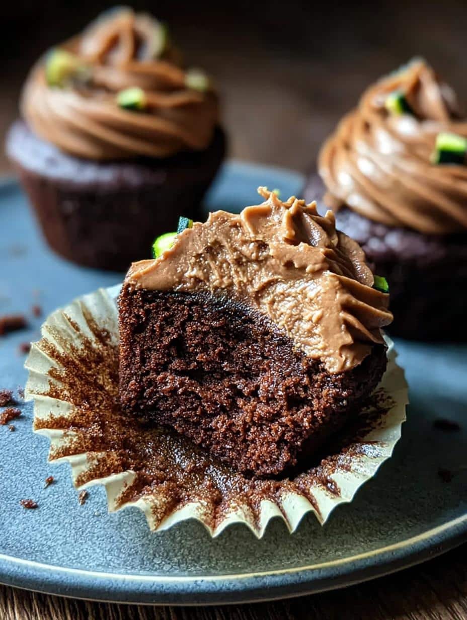 Chocolate Zucchini Cupcakes: Guilt-Free Decadence - Chocolate Zucchini Cupcakes - additional detail