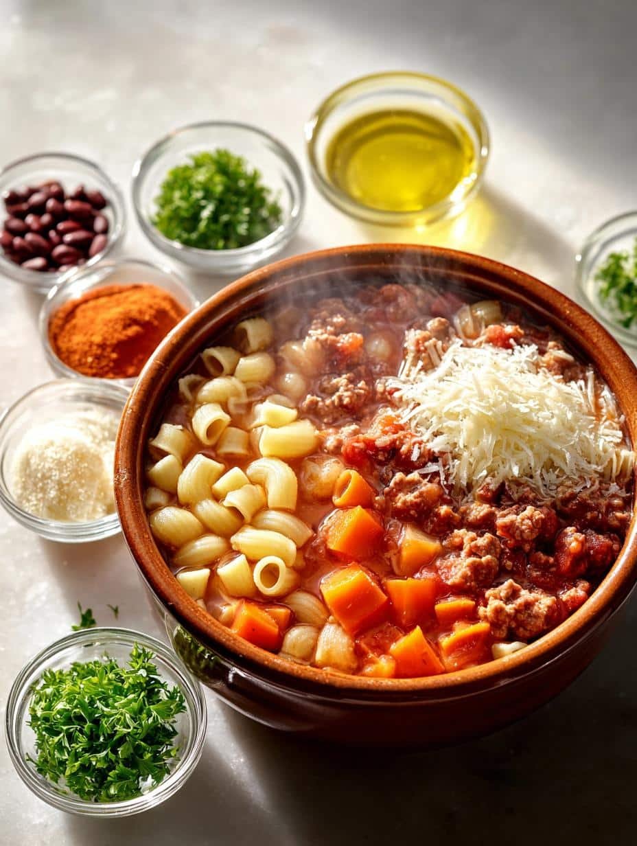 Crockpot Pasta Fagioli