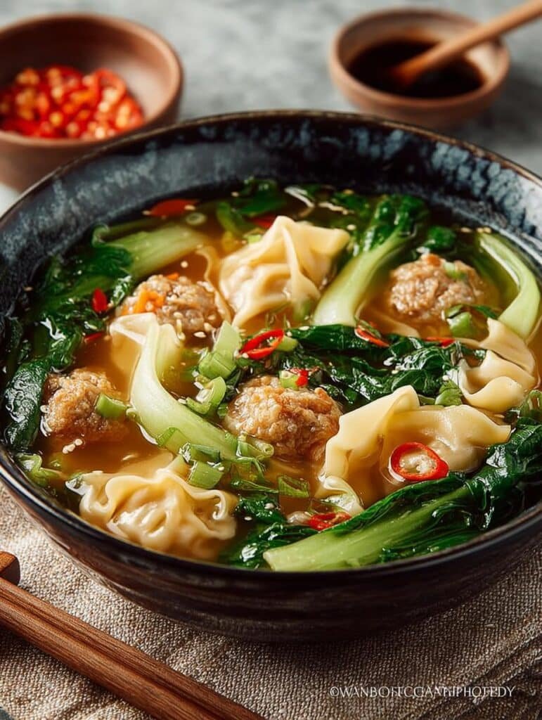 Deconstructed Wonton Soup