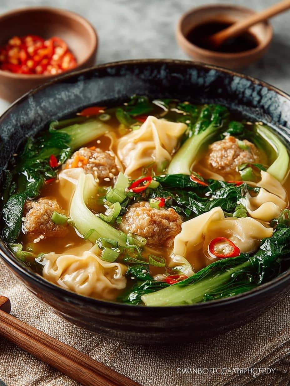 Deconstructed Wonton Soup