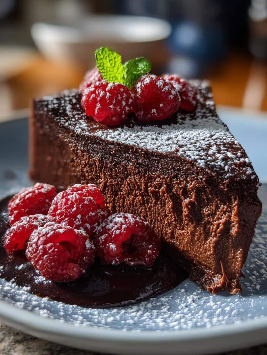 Flourless Chocolate Torte with Raspberries: 2 Steps to Bliss - Flourless Chocolate Torte with - main visual representation