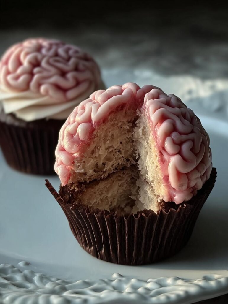 Halloween Brain Cupcake