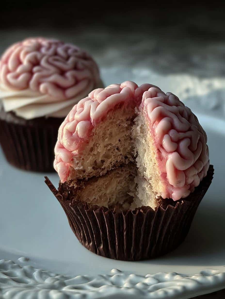 Halloween Brain Cupcake