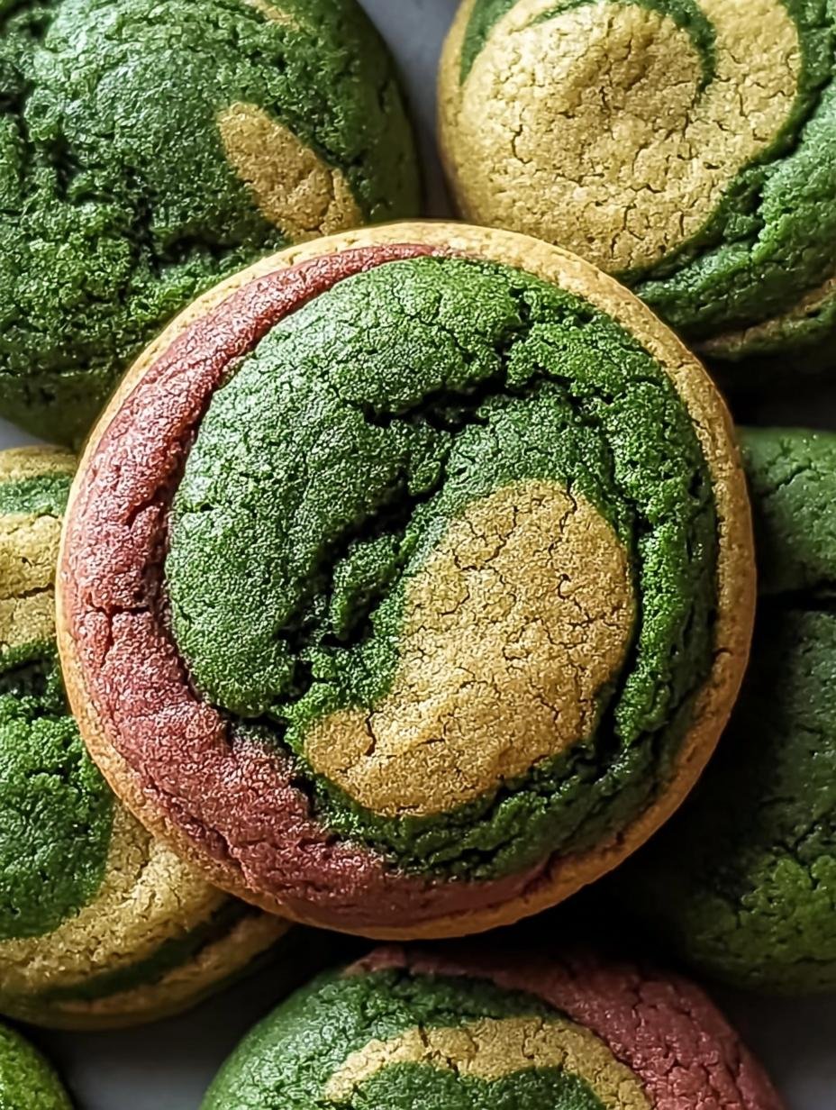 Neapolitan Matcha Cookies: 3 Amazing Swirls - Neapolitan Matcha Cookies Incredible - additional detail