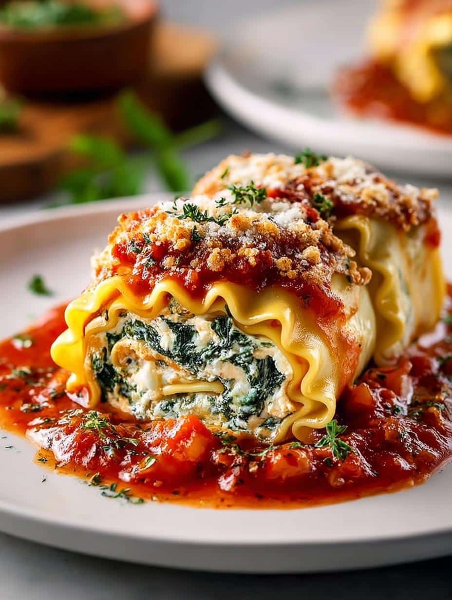 Delicious Spinach Lasagna Roll Ups for Family Meals - Spinach Lasagna Roll Ups - main visual representation