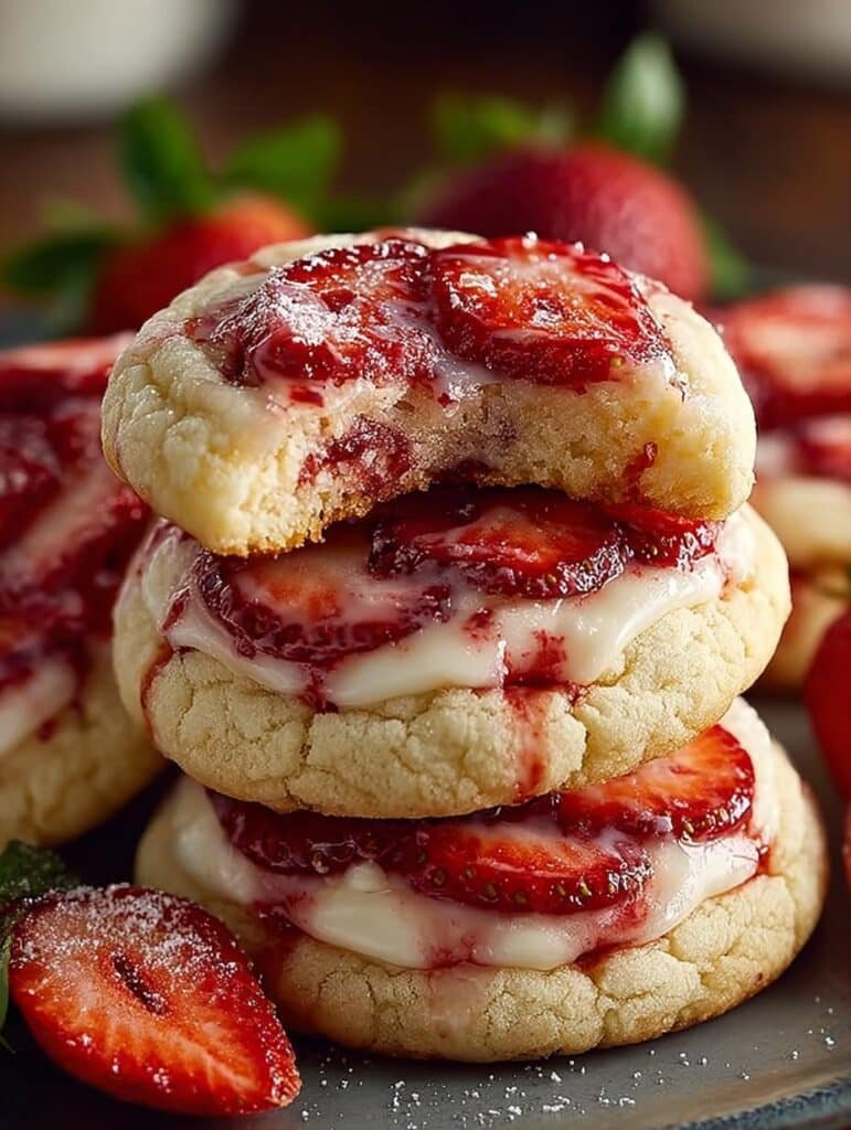 Strawberry Cheesecake Cookies Dessert