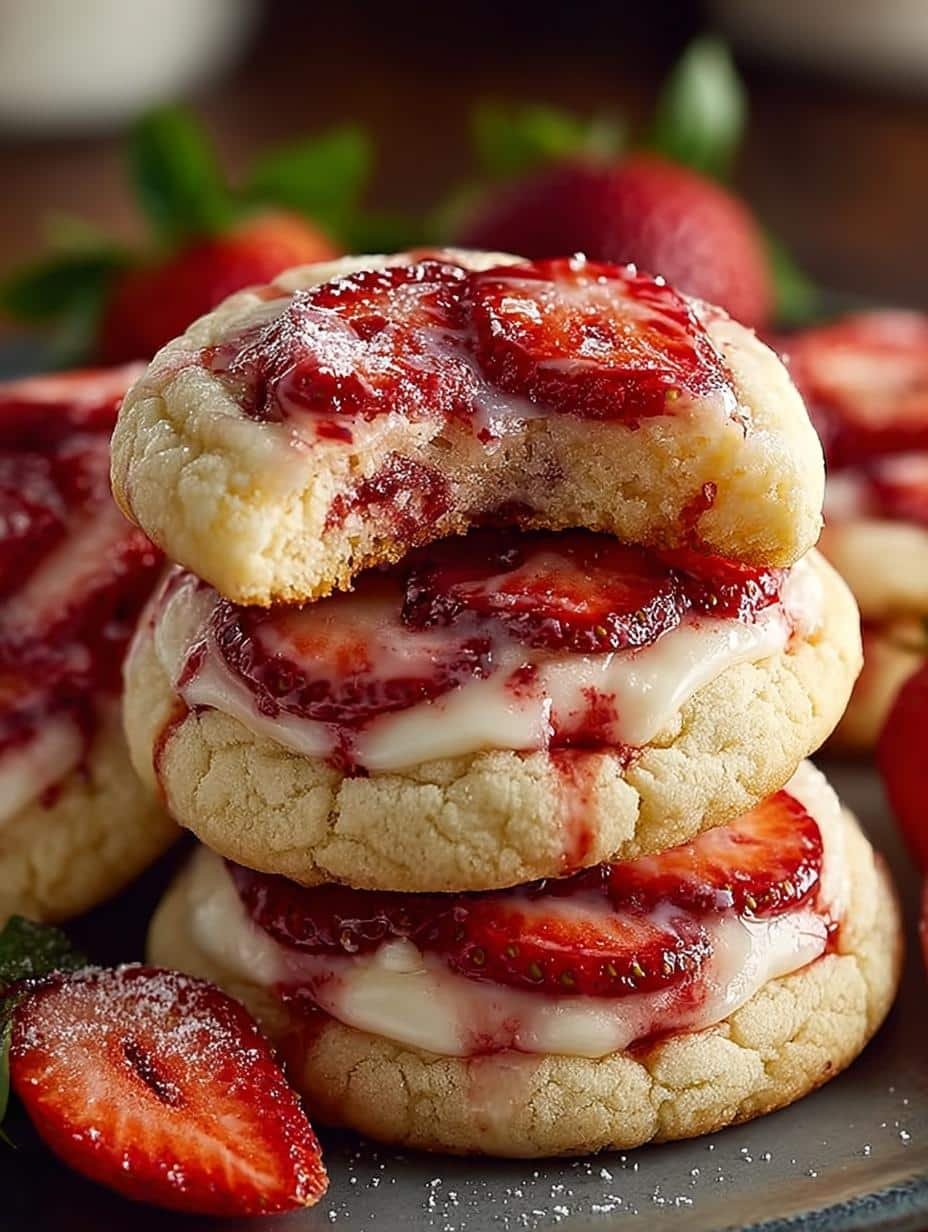 Strawberry Cheesecake Cookies Dessert