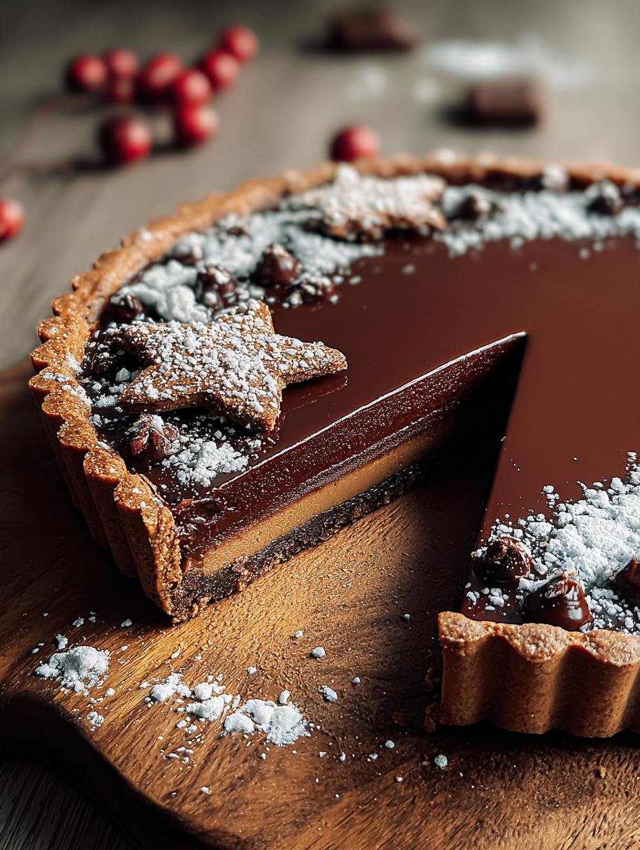 Amazing Vegan Chocolate Gingerbread Tart 3 Amazing Vegan Chocolate Gingerbread Tart - Vegan Chocolate Gingerbread Tart - main visual representation
