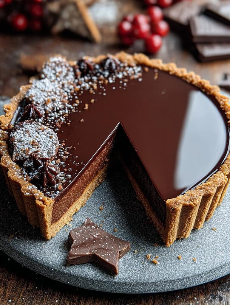 Vegan Chocolate Gingerbread Tart