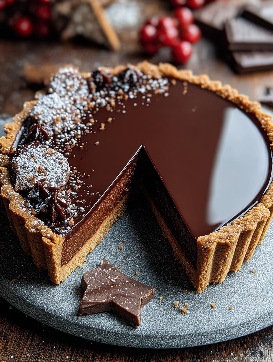 Amazing Vegan Chocolate Gingerbread Tart 1 Vegan Chocolate Gingerbread Tart