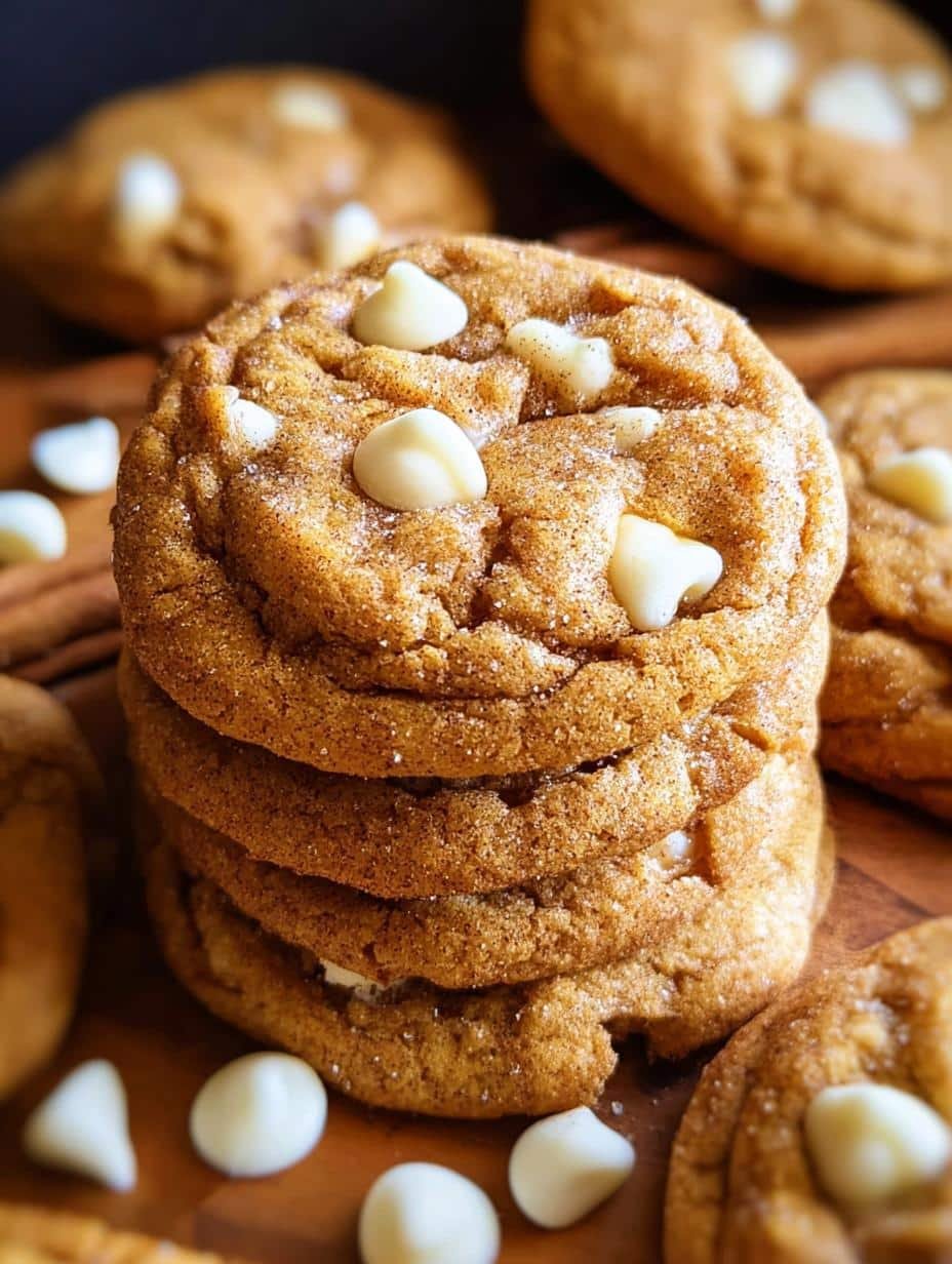 White Chocolate Pumpkin Snickerdoodles: 1 Easy Fall Treat - White Chocolate Pumpkin Snickerdoodles - main visual representation