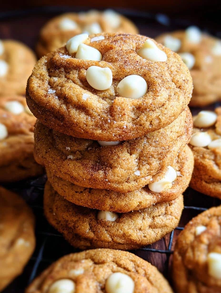 White Chocolate Pumpkin Snickerdoodles