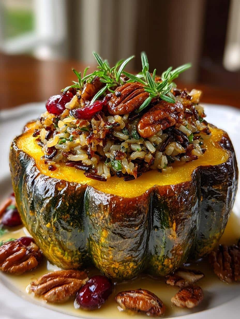 Wild Rice Stuffed Acorn