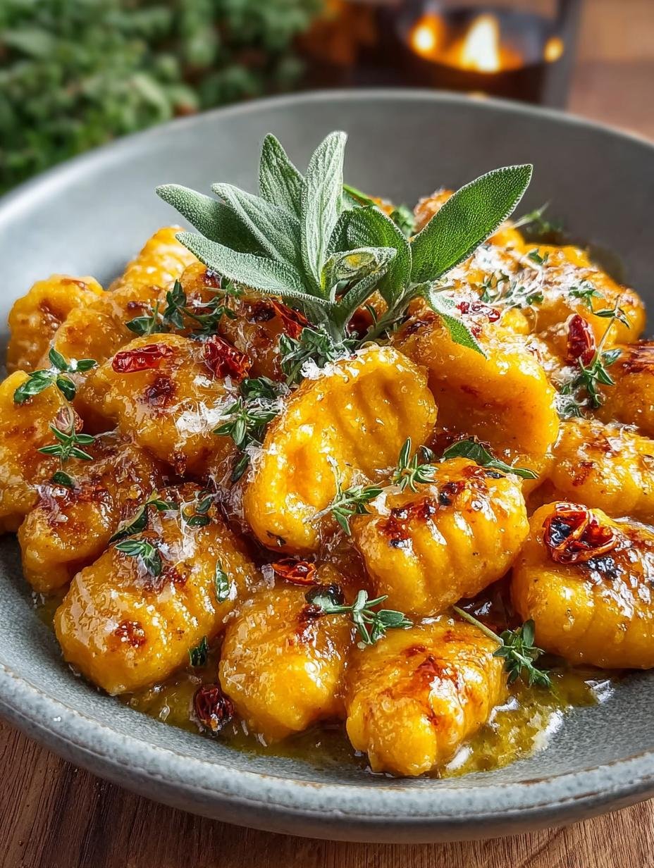 Cozy Pumpkin Gnocchi with Butter Sage Sauce - Cozy Pumpkin Gnocchi with - main visual representation