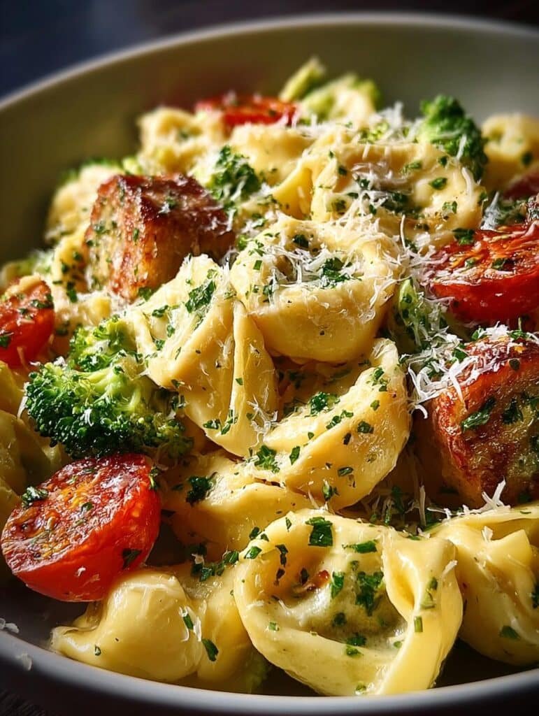 Creamy Garlic Parmesan Tortellini