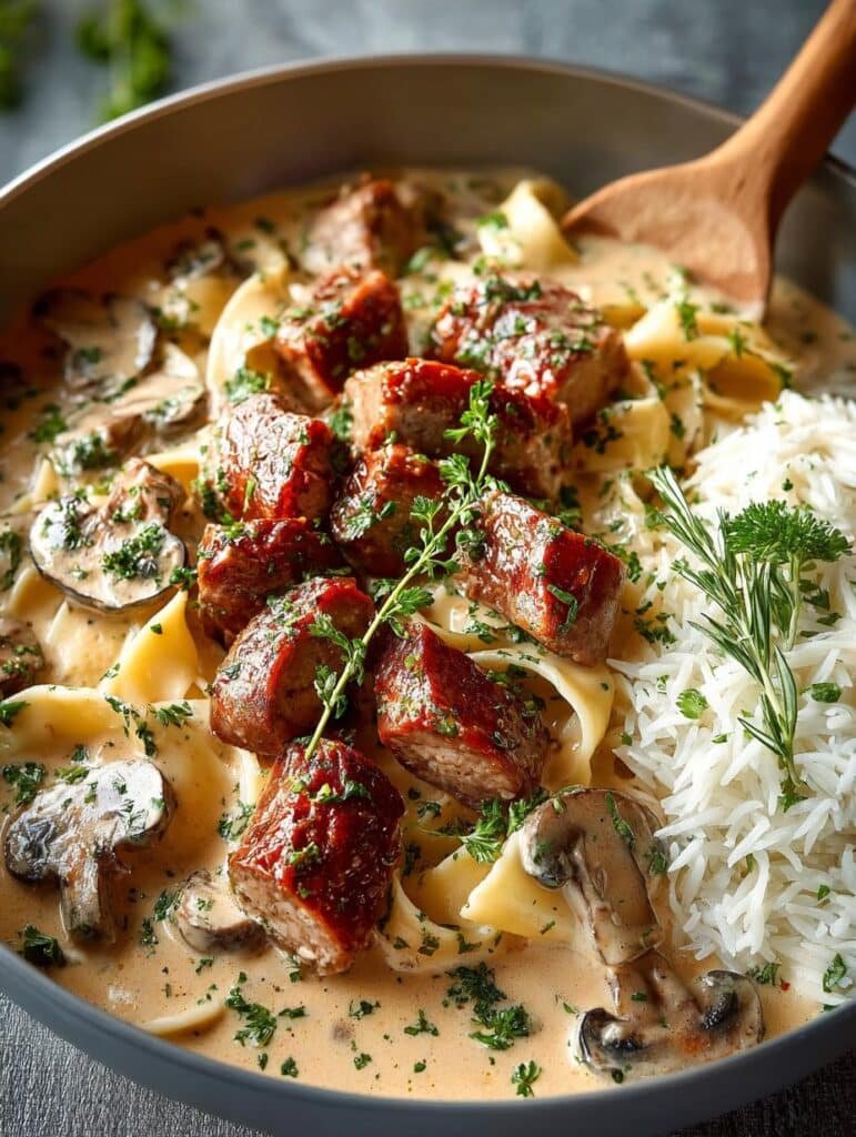 Creamy Sausage Stroganoff