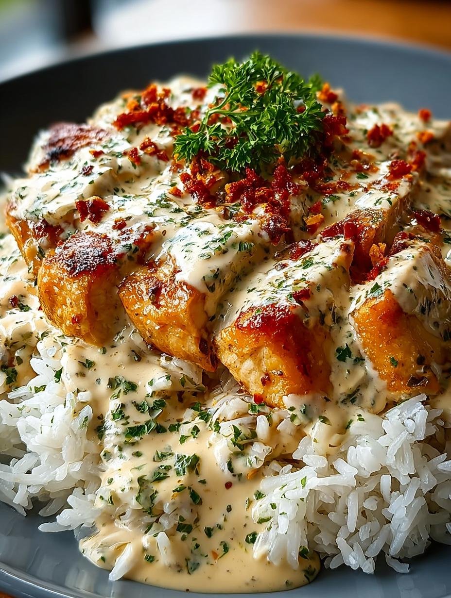 Creamy Smothered Chicken Rice