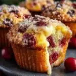 Crispy Cranberry Orange Muffins