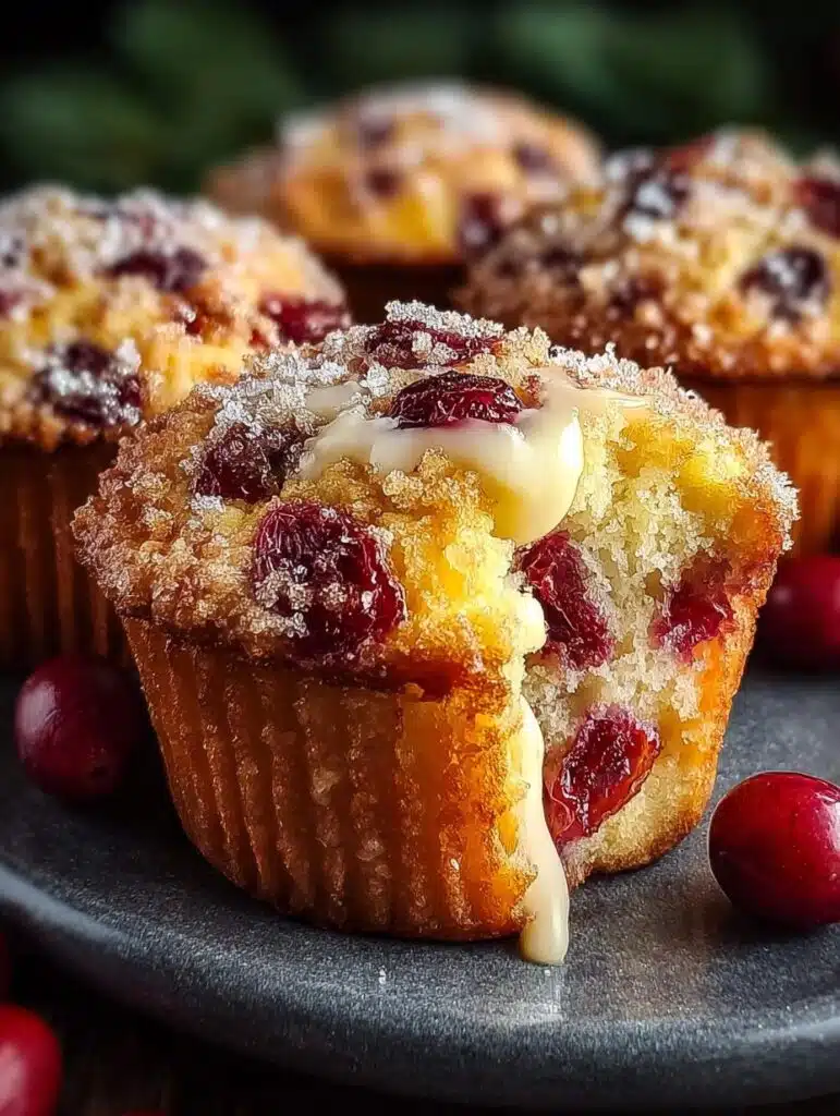 Crispy Cranberry Orange Muffins